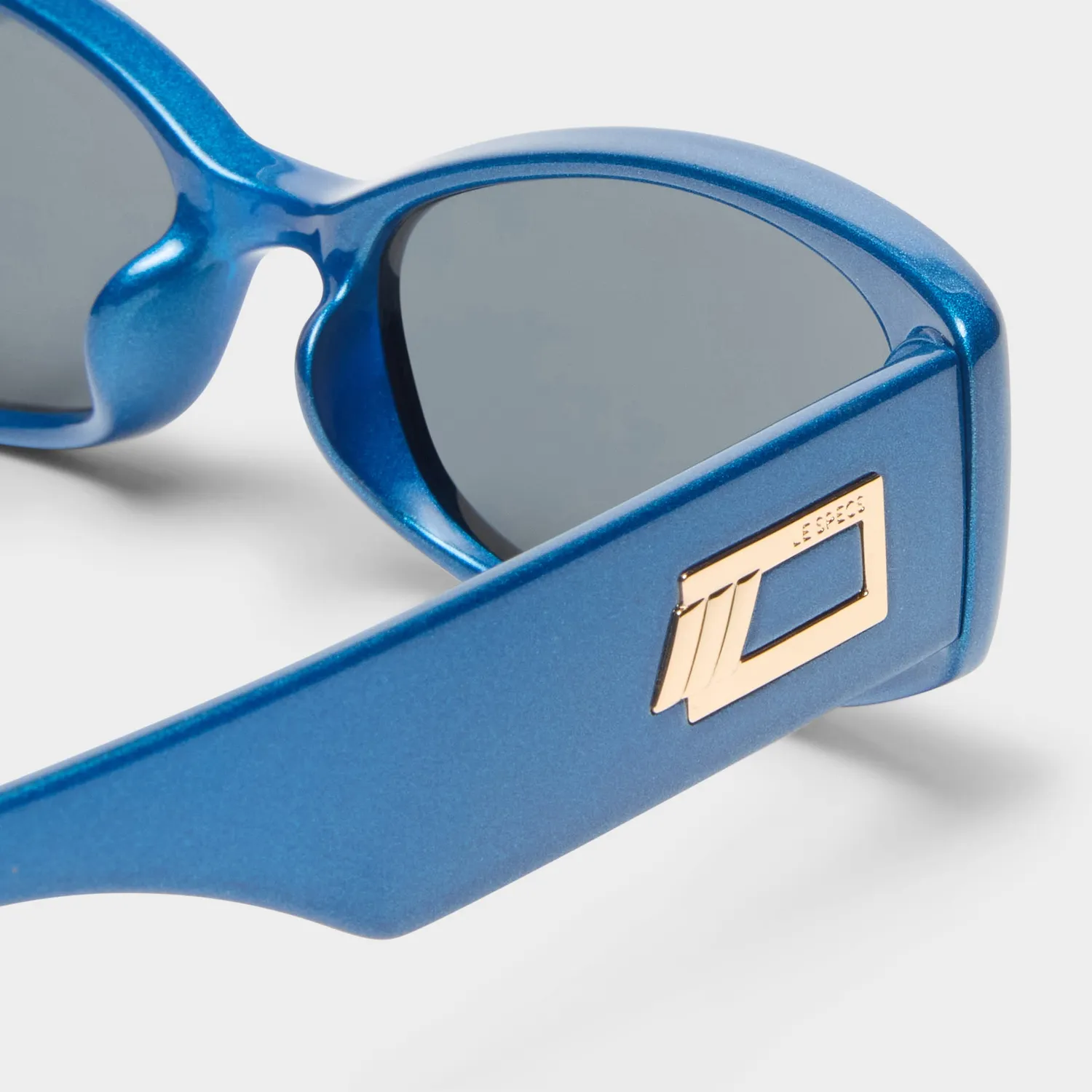 Le Specs Starlight occhiali da sole blu rettangolari