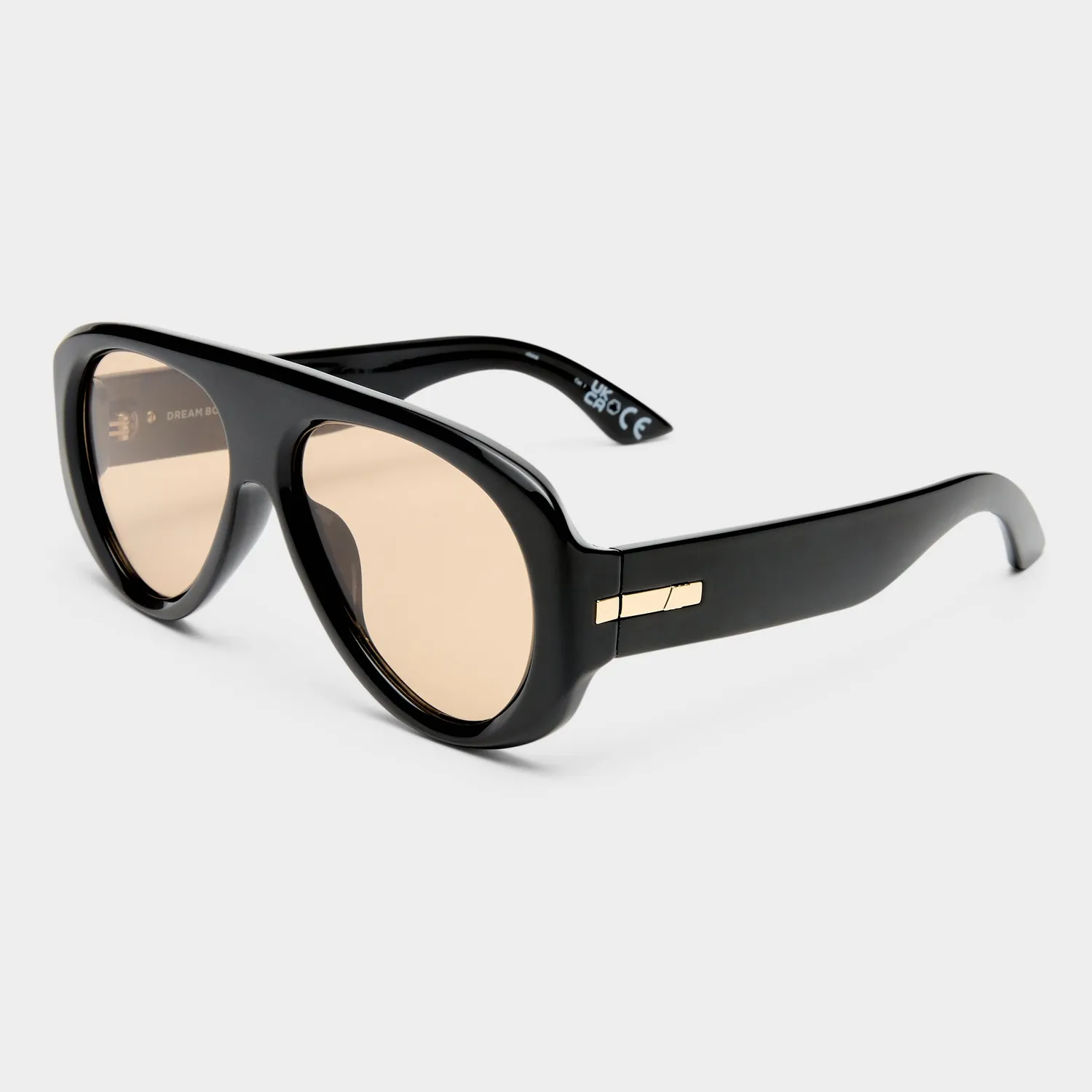 Le Specs Dream Boat occhiali da sole aviatore nero tan