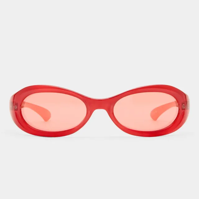 Le Specs Nightcrawler occhiali da sole wrap vermiglio specchio