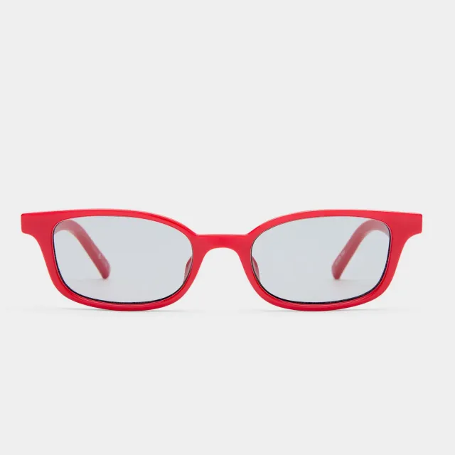 Le Specs Echelon occhiale da sole rosso rettangolare