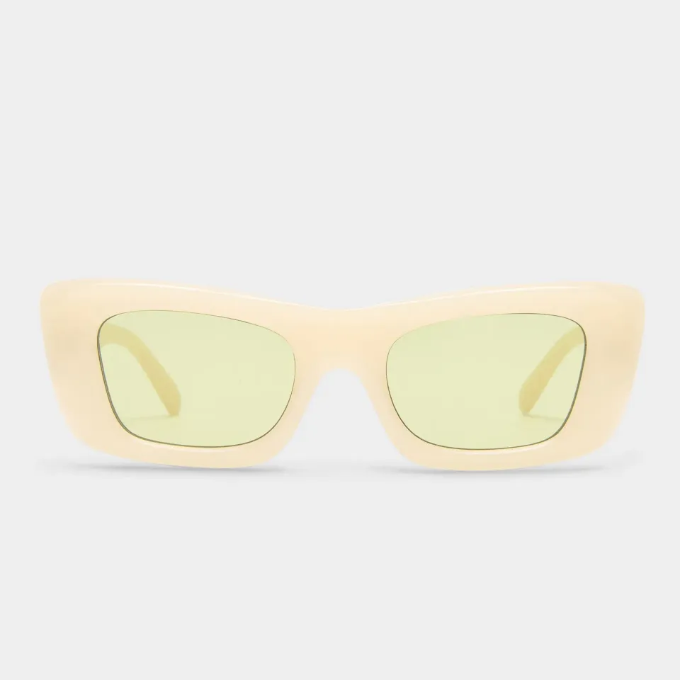 Le Specs Dopamine occhiali da sole milky almond oversize
