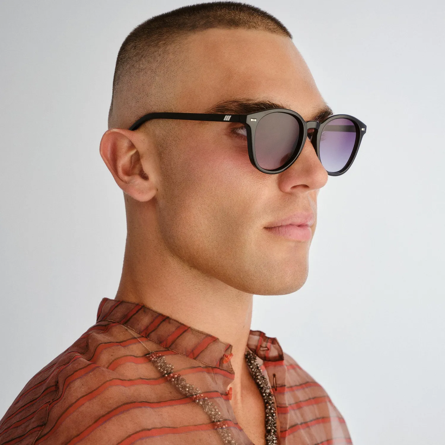 Le Specs Bandwagon occhiale da sole nero tondo