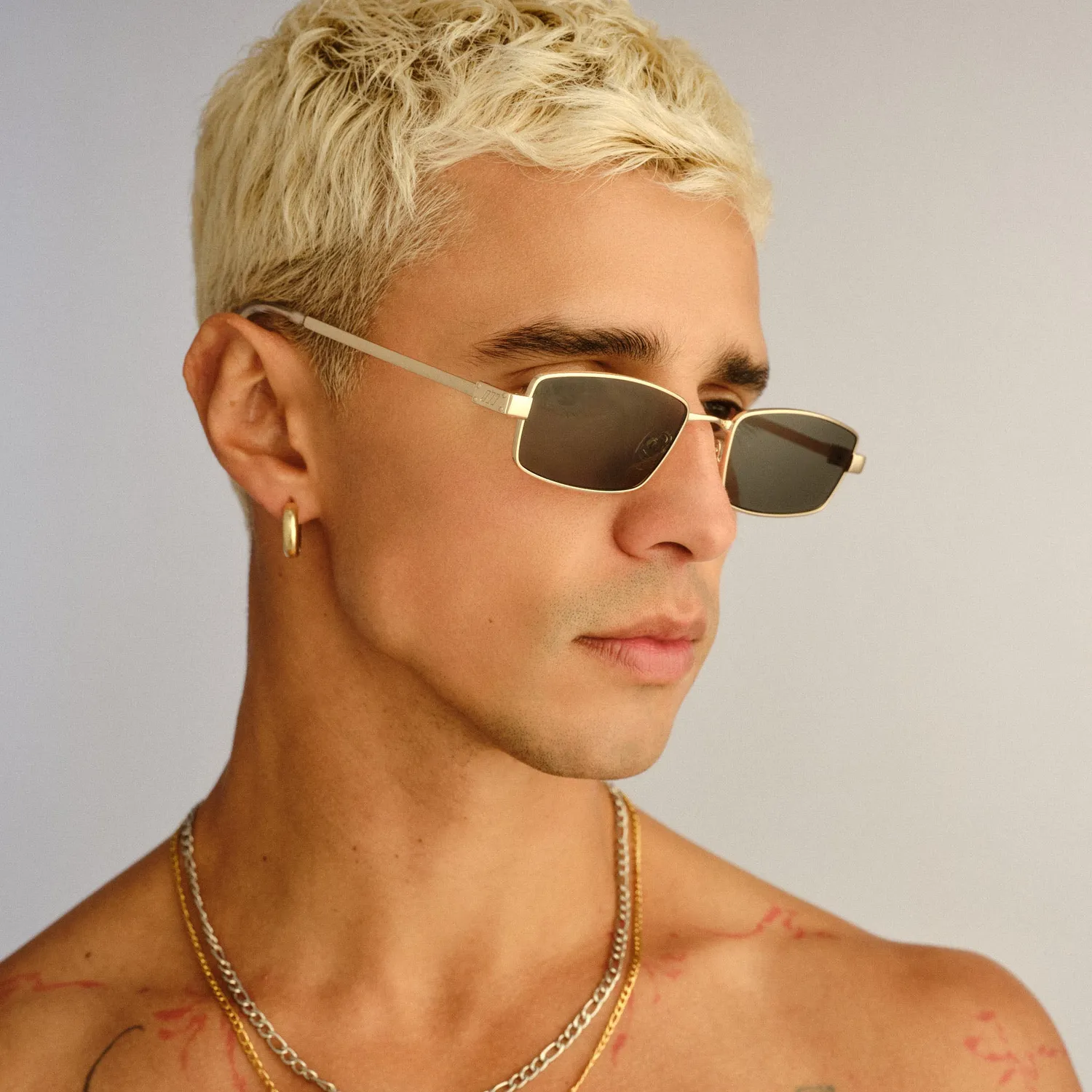 Le Specs Bizarro occhiale da sole Bright Gold Clear khaki