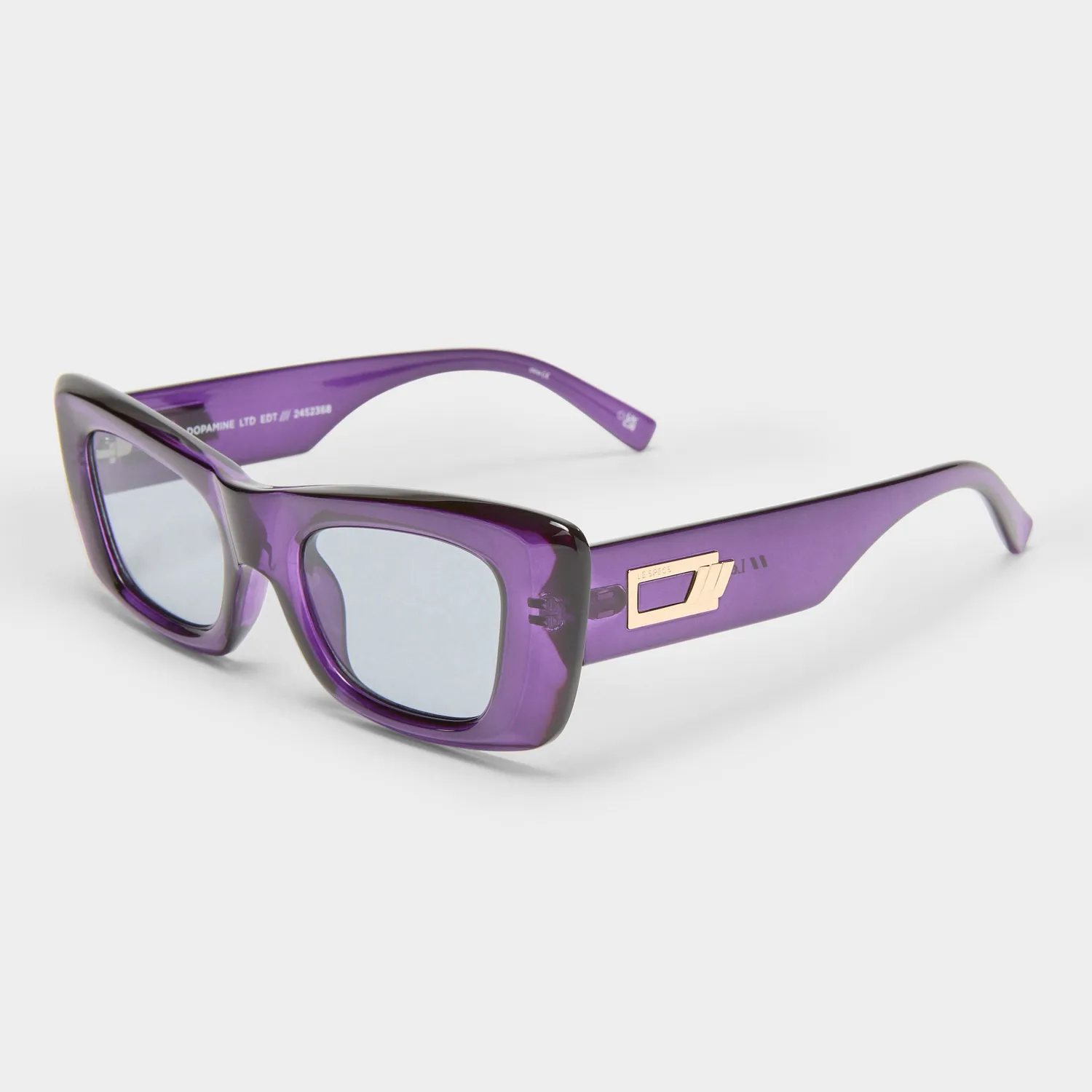 Le Specs Dopamine occhiali da sole dark violet rettangolari