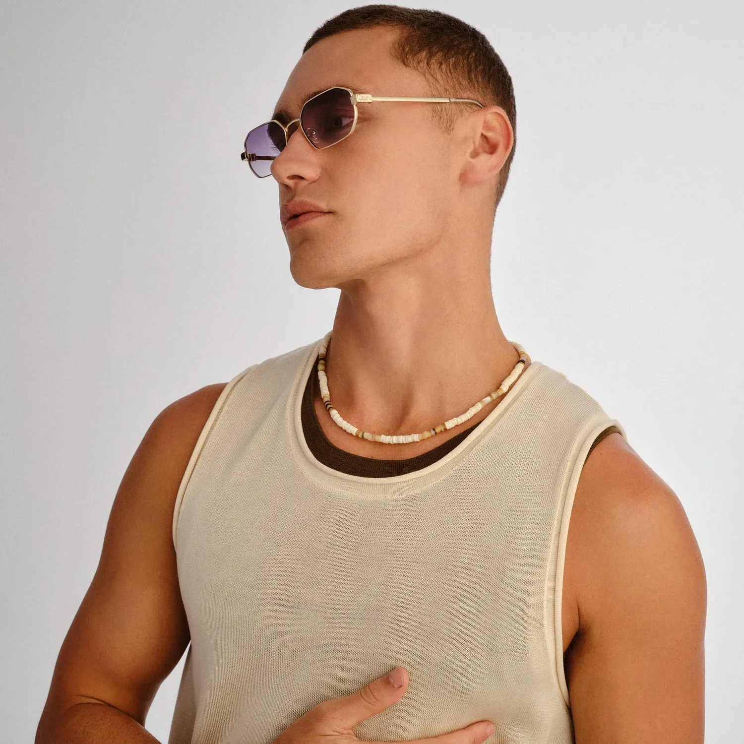 Le Specs Mythic occhiali da sole oro lenti azzurre