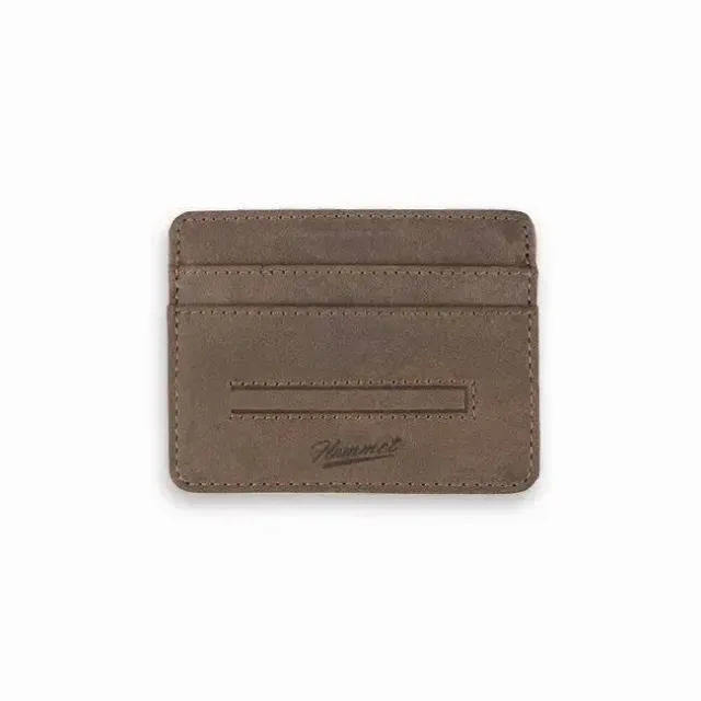 Hemmet card holder porta carte pelle testa di moro