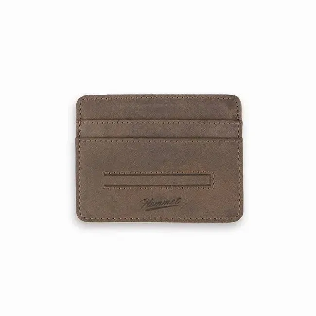 Hemmet card holder porta carte pelle testa di moro