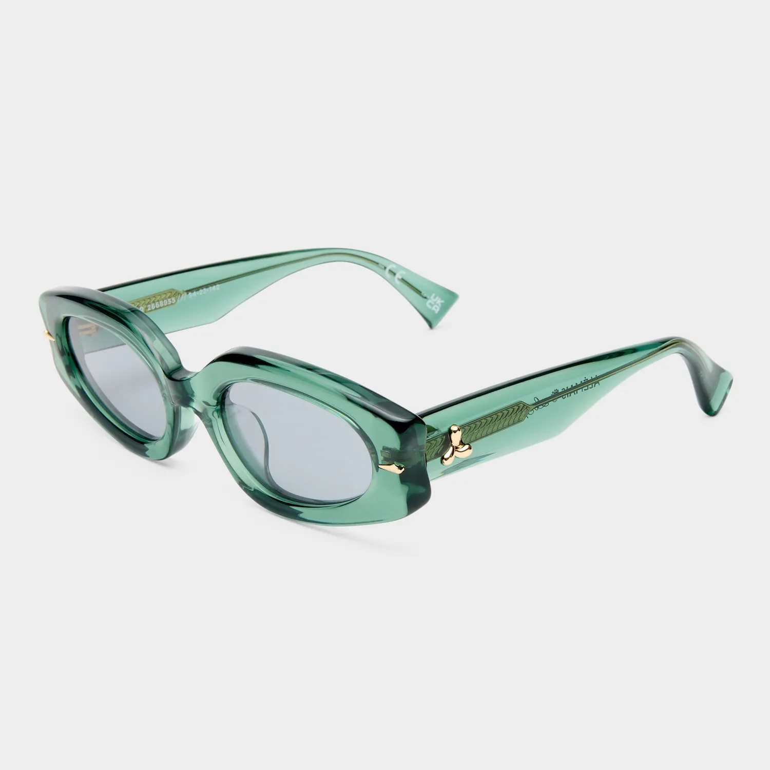 Le Specs Lunar occhiali da sole verde ovale salvia