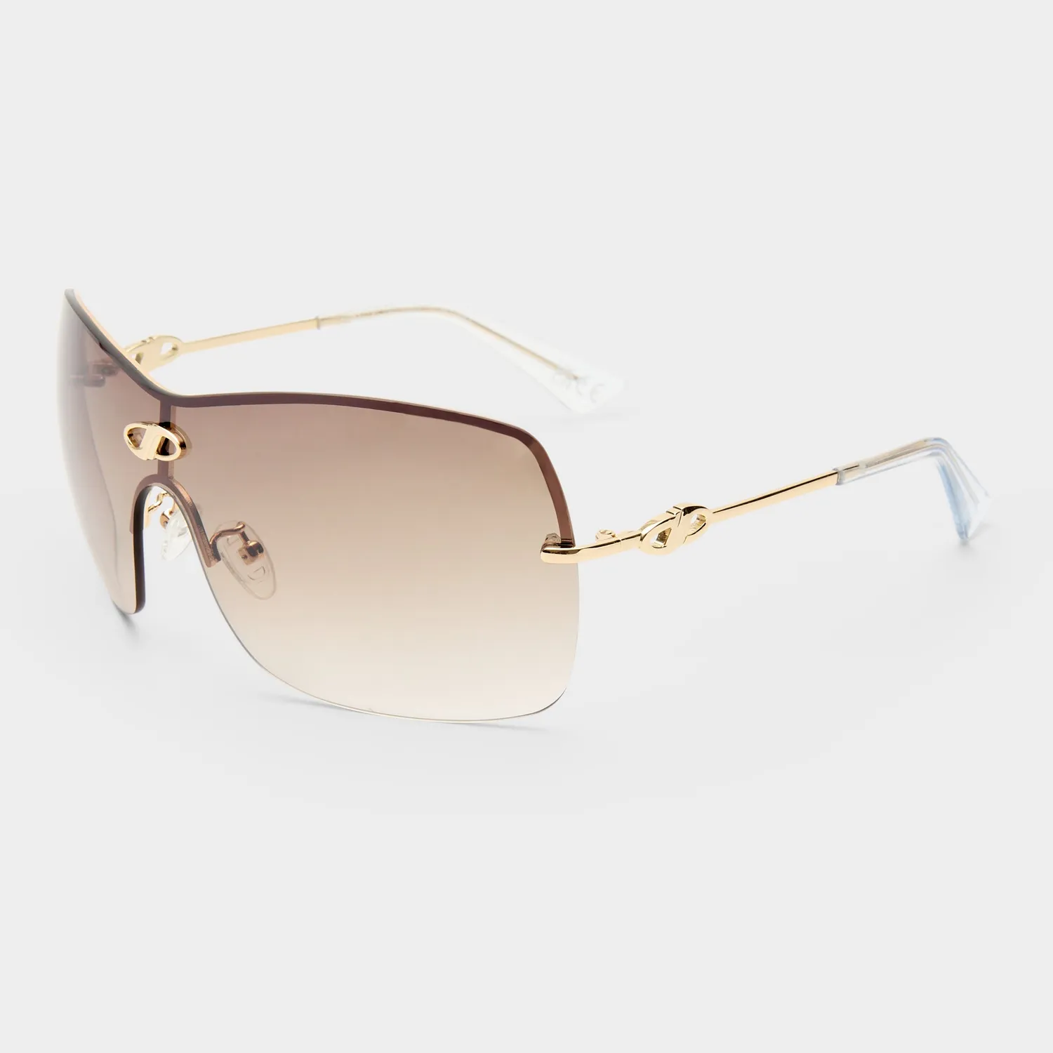 Le Specs Parallel Universe occhiali da sole oro shield