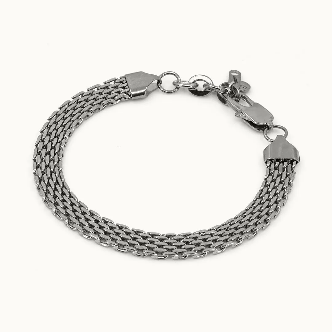 Hemmet Principle Wide Milan Mesh bracciale maglia oro