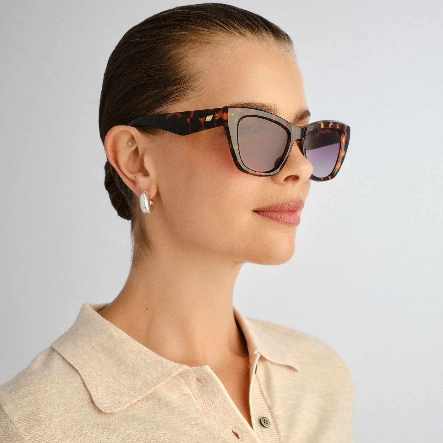 Le Specs Lumen+ occhiale da sole tartarugato cat-eye