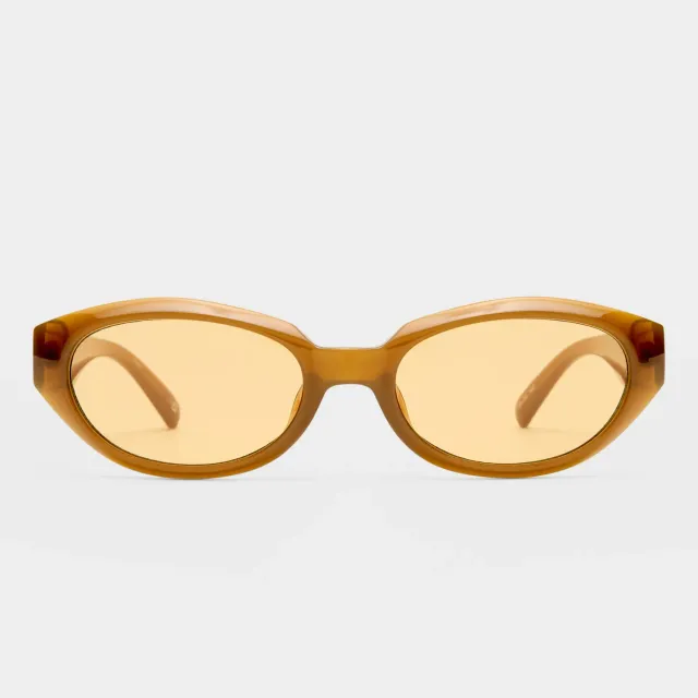 Le Specs Le Bijou occhiale da sole Toffee giallo wide fit