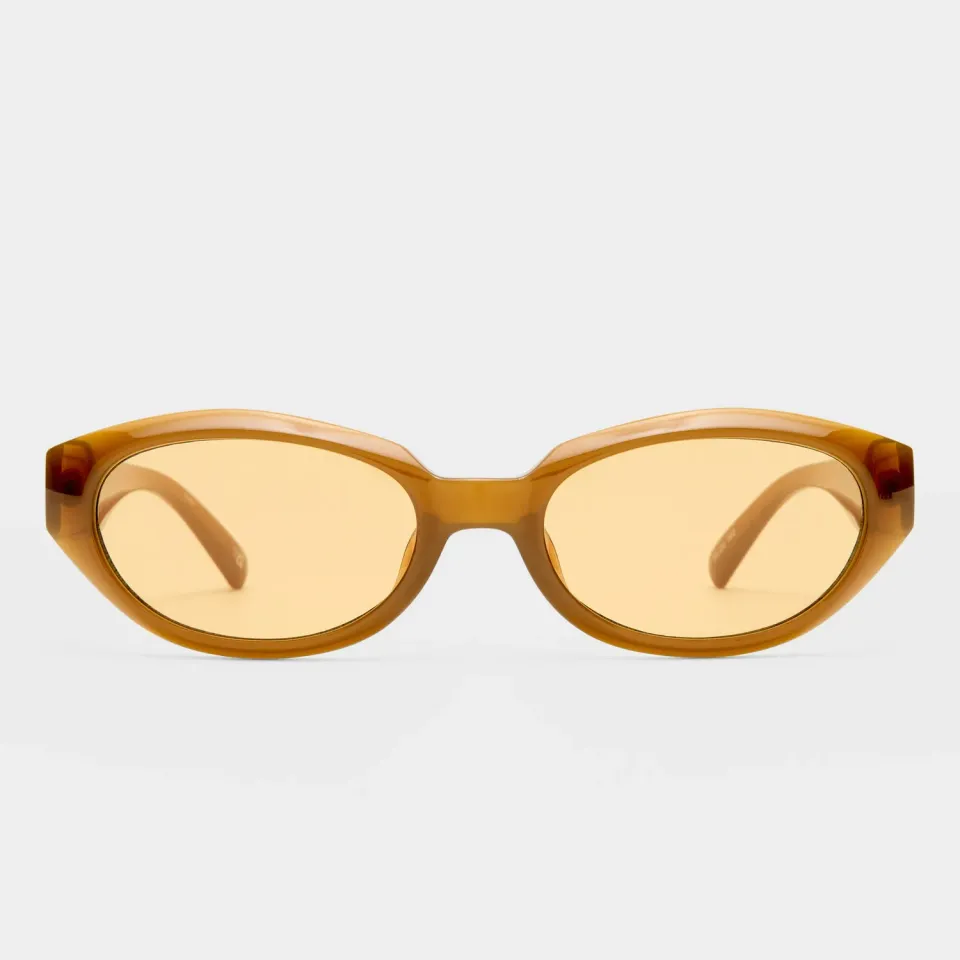 Le Specs Le Bijou occhiale da sole Toffee giallo wide fit