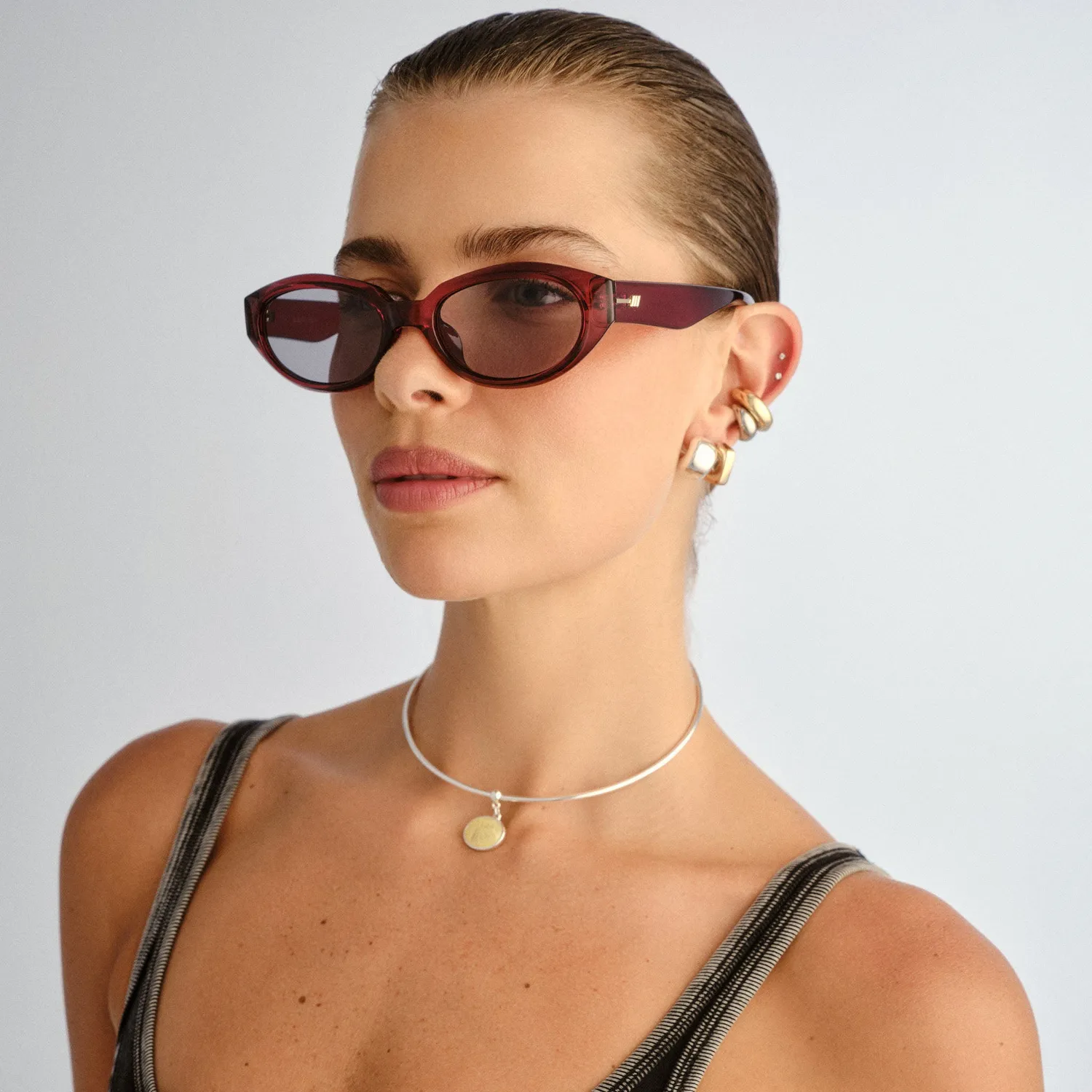 Le Specs Le Bijou+ occhiali da sole mulberry ovale