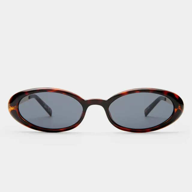 Le Specs Magnifique occhiali da sole tartarugato scuro ovali