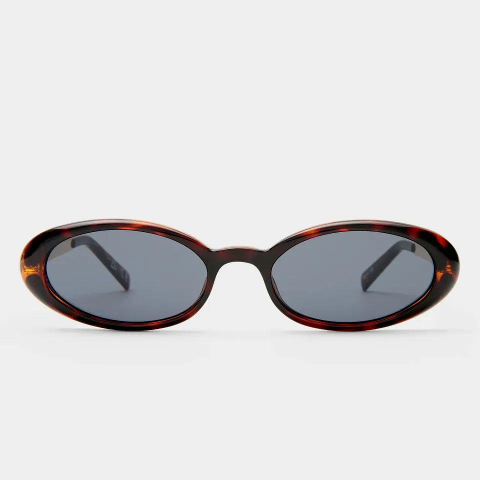 Le Specs Magnifique occhiali da sole tartarugato scuro ovali