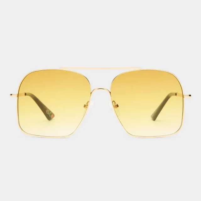 Le Specs Civelle occhiali da sole oro tartarugato aviatore
