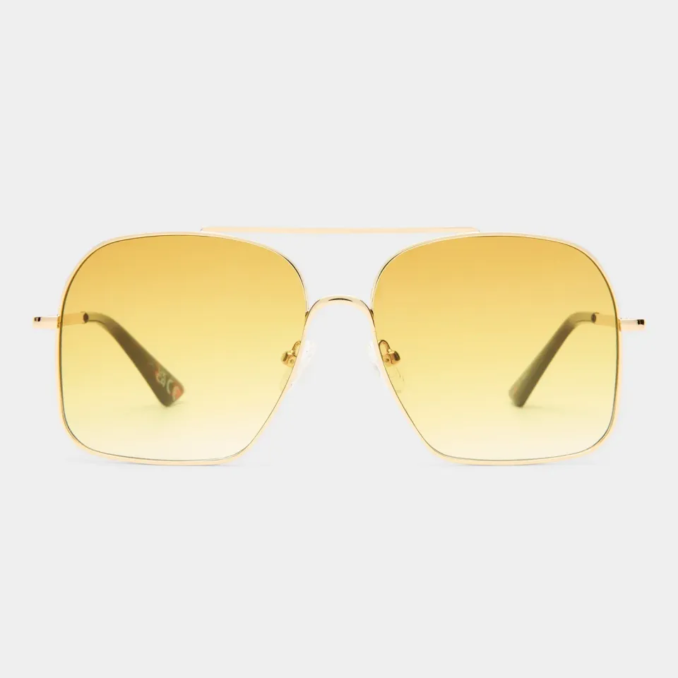 Le Specs Civelle occhiali da sole oro tartarugato aviatore