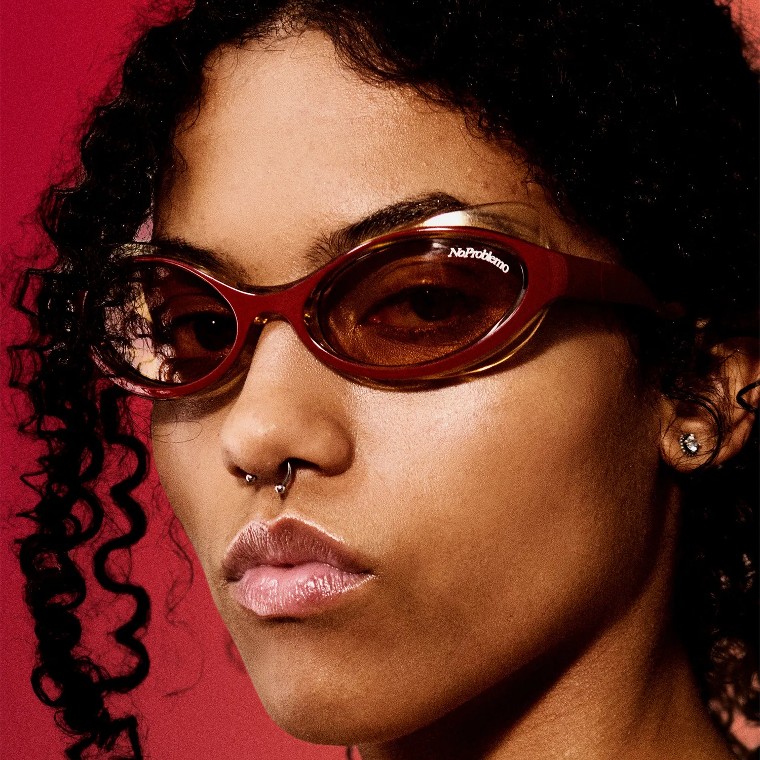 Le Specs Lyra occhiale da sole bright red lente gialla