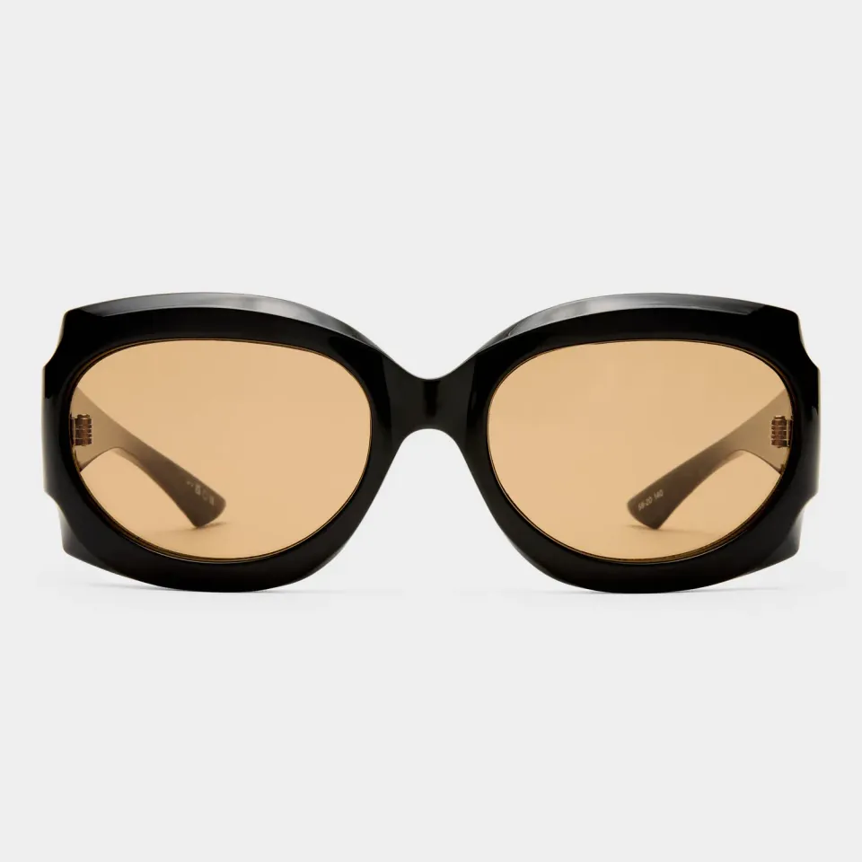 Le Specs Loveliness occhiali da sole nero oversize rotondi