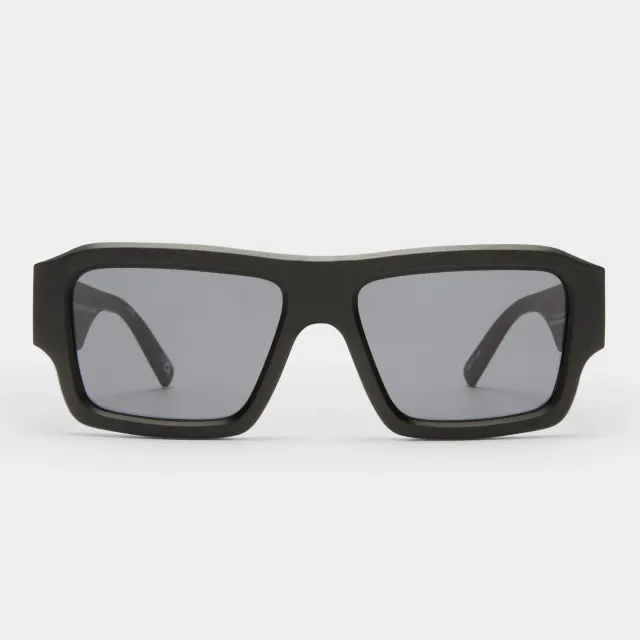 Le Specs Polygraph occhiali da sole nero opaco rettangolari