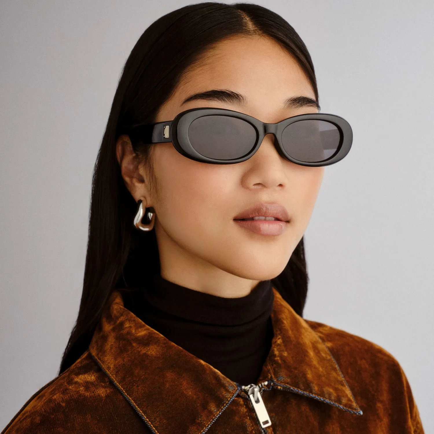 Le Specs Hey Ya + occhiali da sole nero vestibilità larga