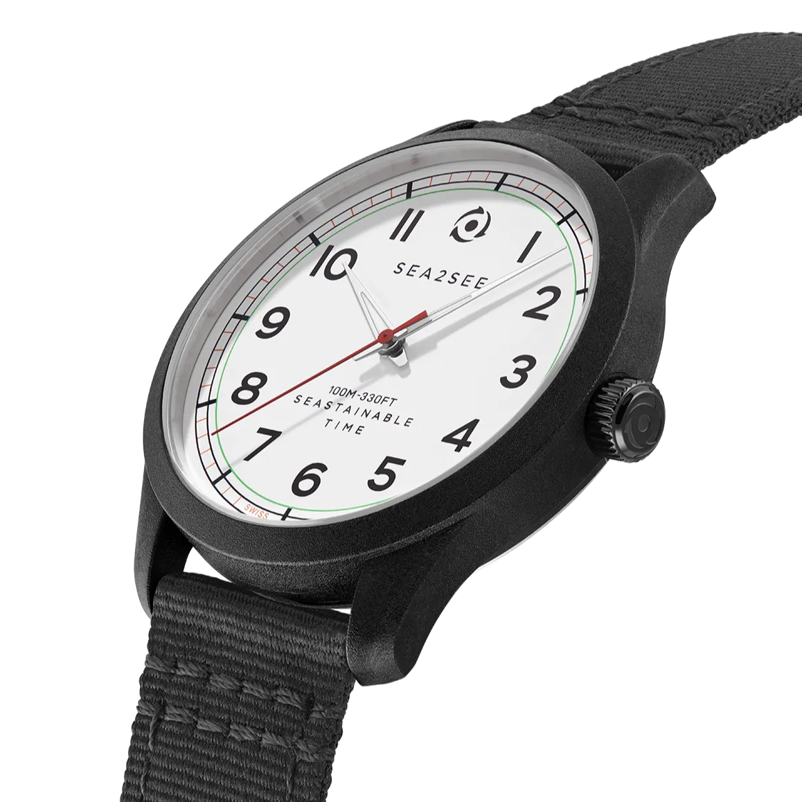 Sea2See Montecarlo 02 orologio bianco 41mm cinturino nero