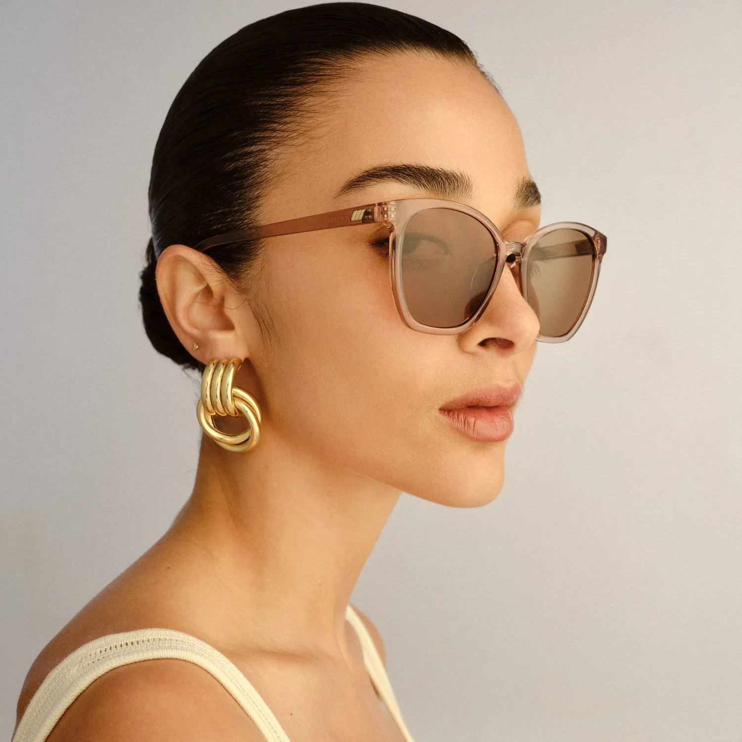Le Specs Nirvana occhiali da sole rosa marrone rotondo