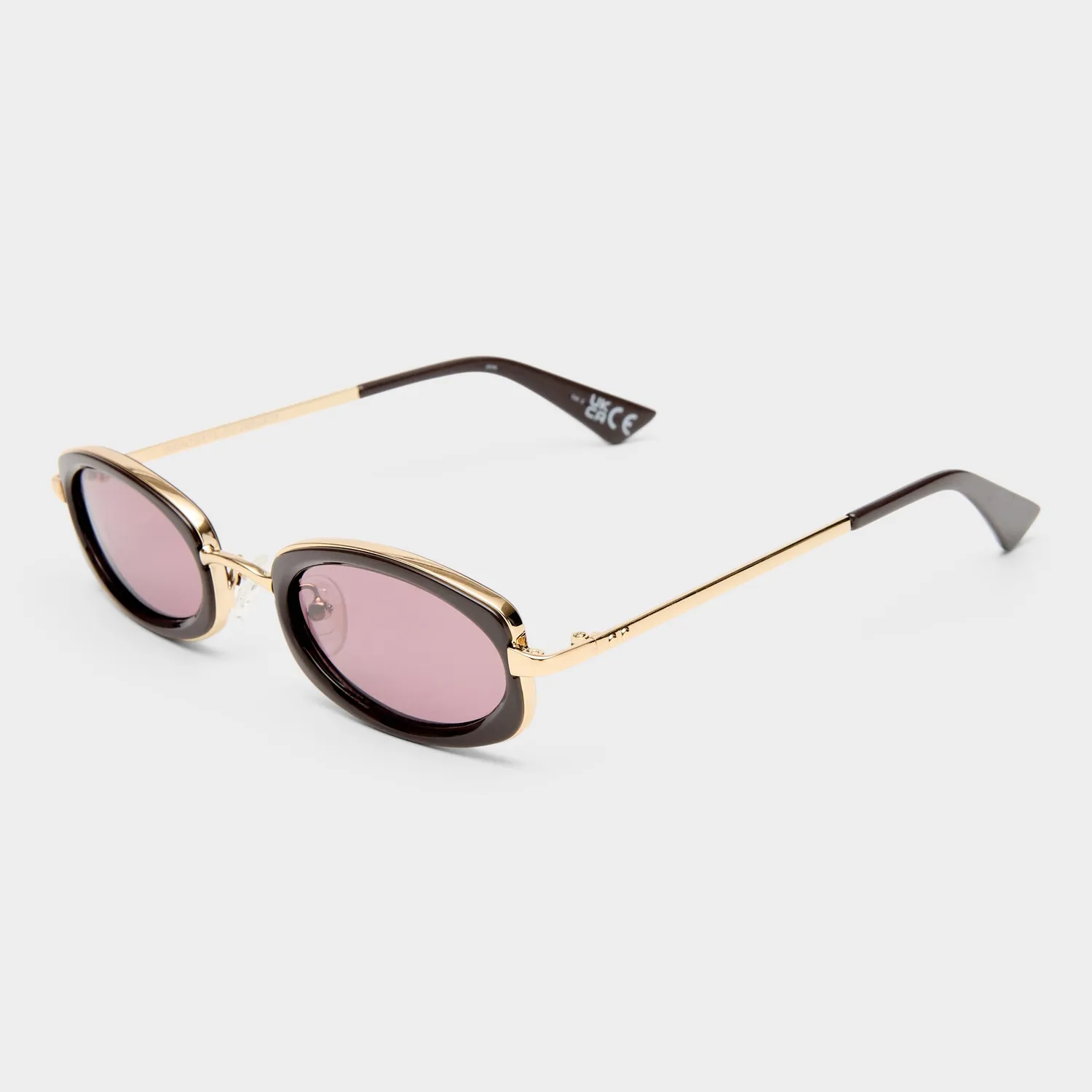 Le Specs Mecharo occhiale da sole oro ovale marrone