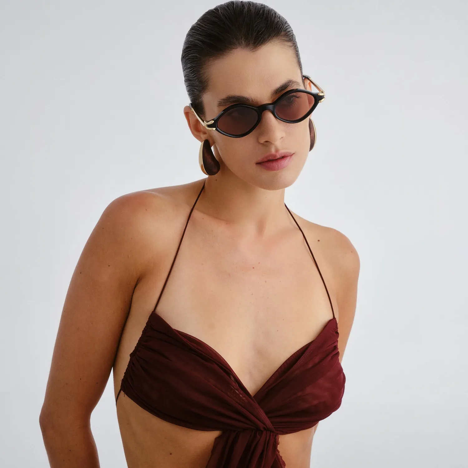 Le Specs Numero Trece occhiali da sole nero ovali