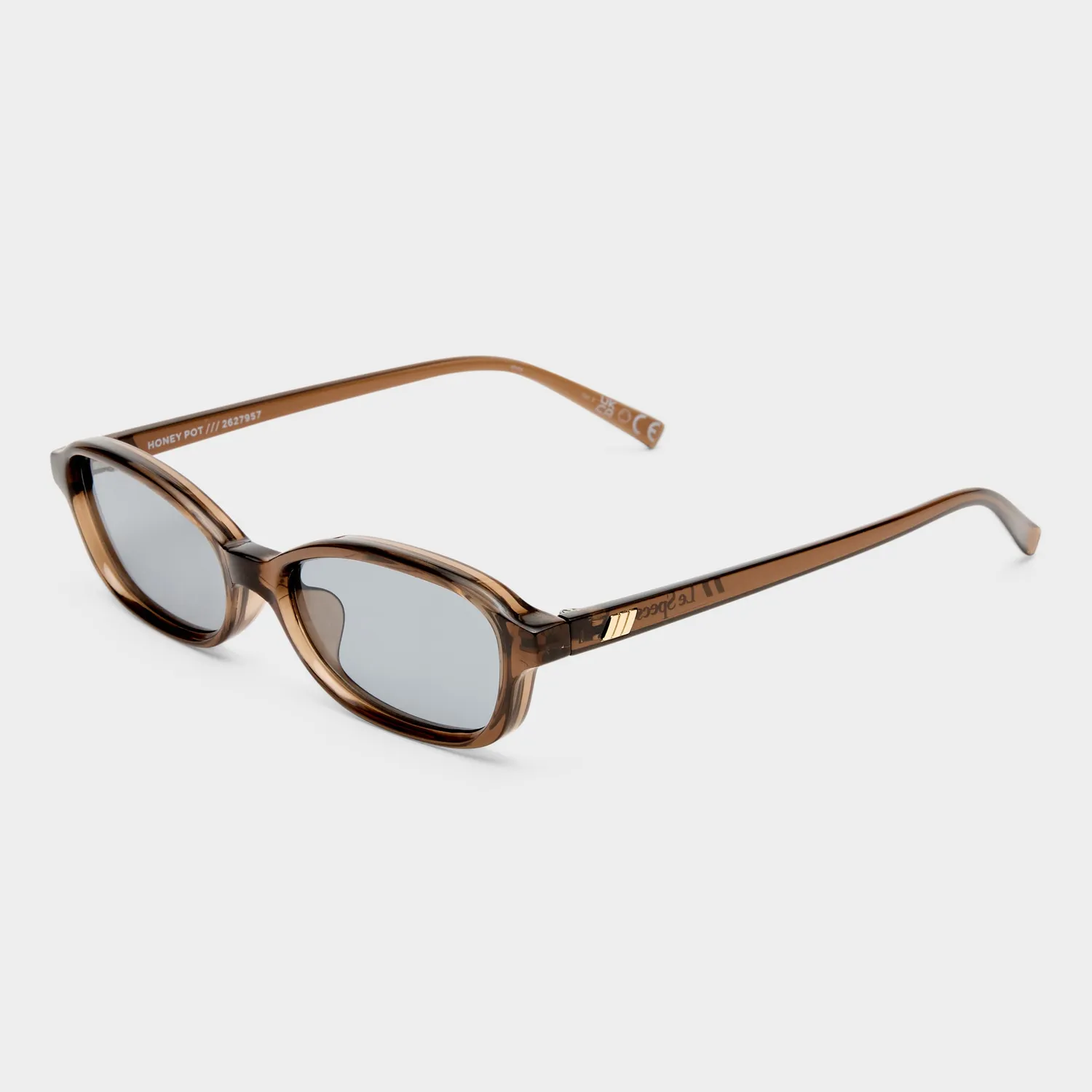 Le Specs Honey Pot occhiali da sole cocoa rettangolari