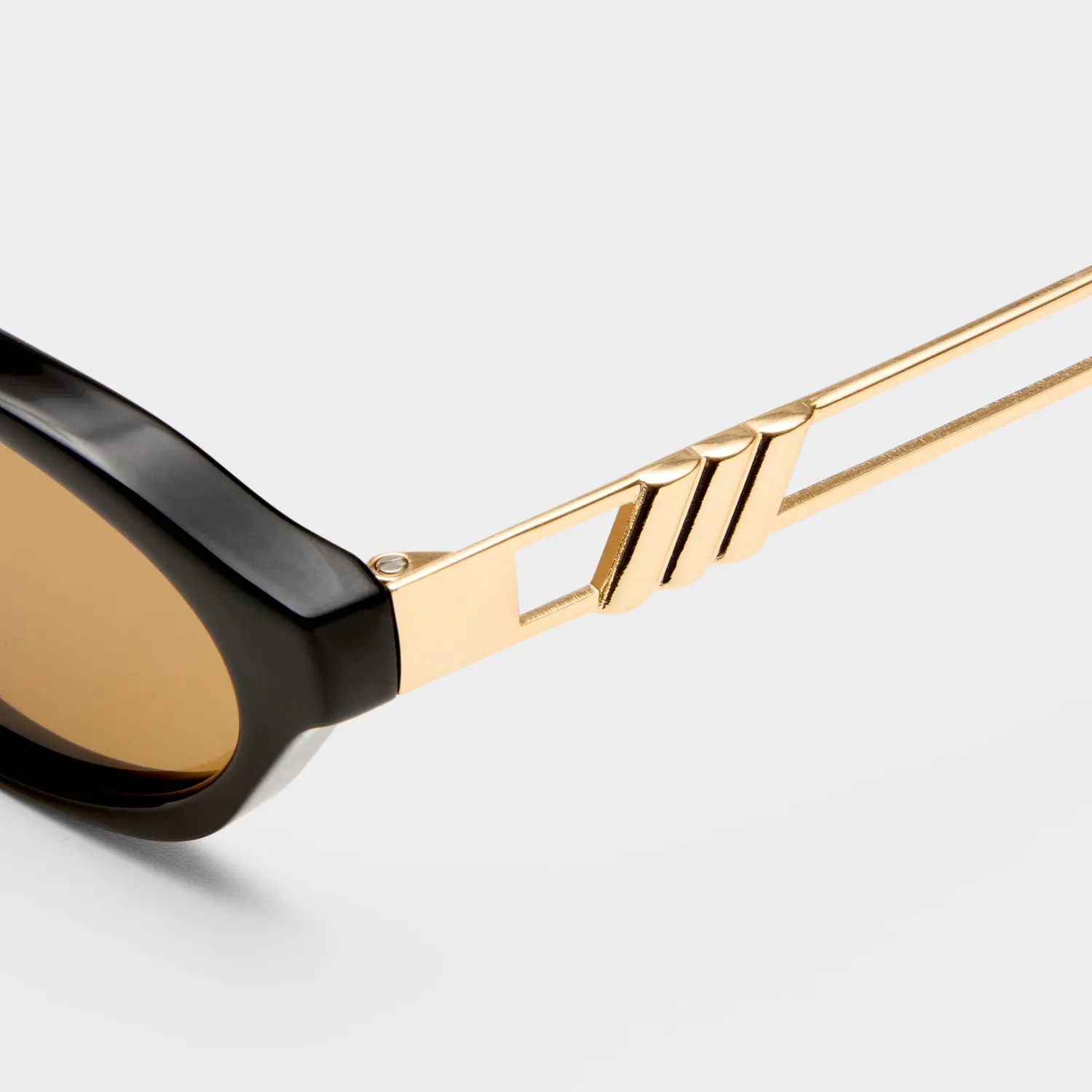 Le Specs Lunita occhiale da sole nero lente marrone chiaro