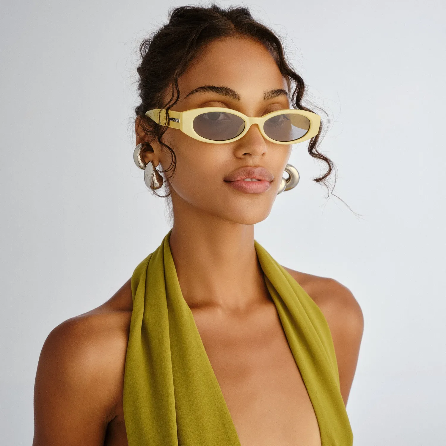 Le Specs Belladonna occhiale da sole giallo ovale medium