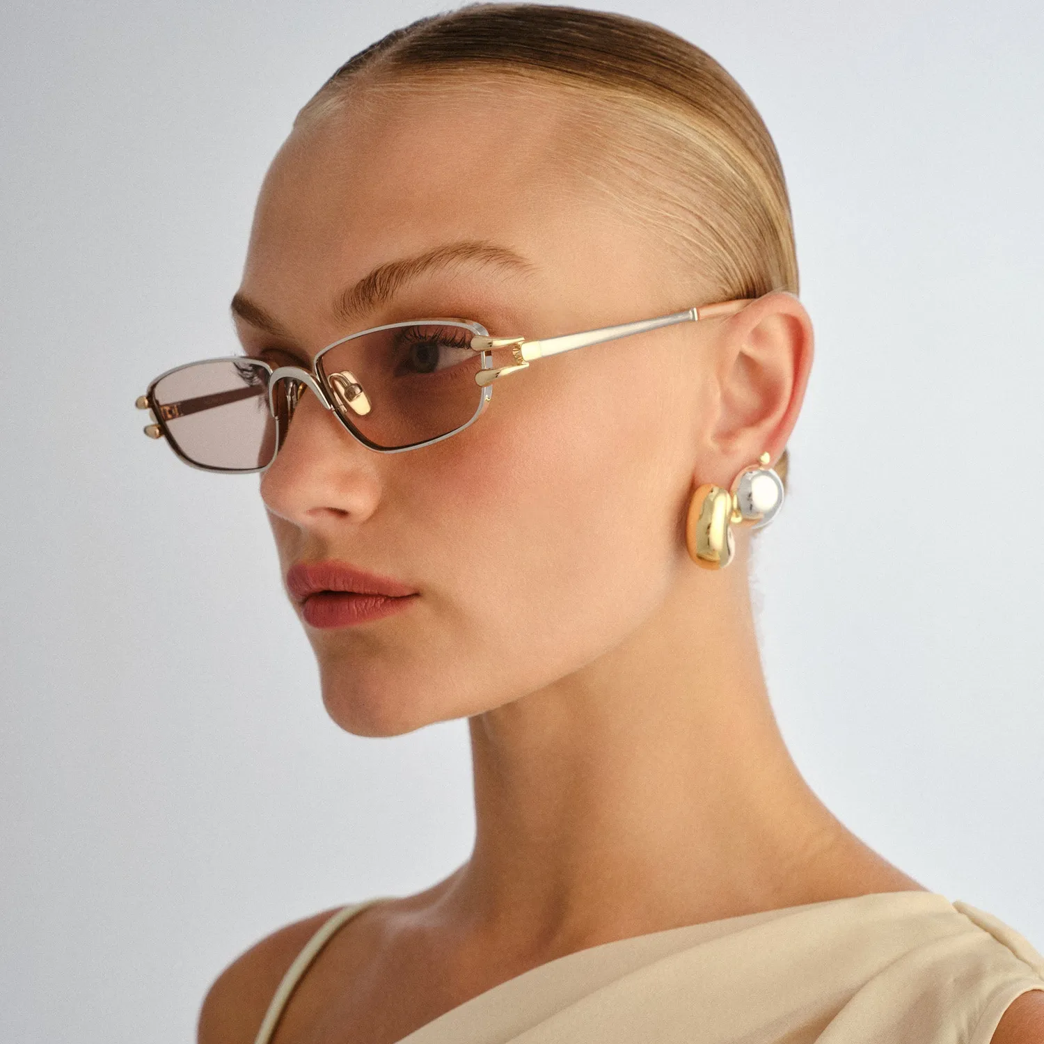 Le Specs Numero Cinco occhiali da sole argento marrone