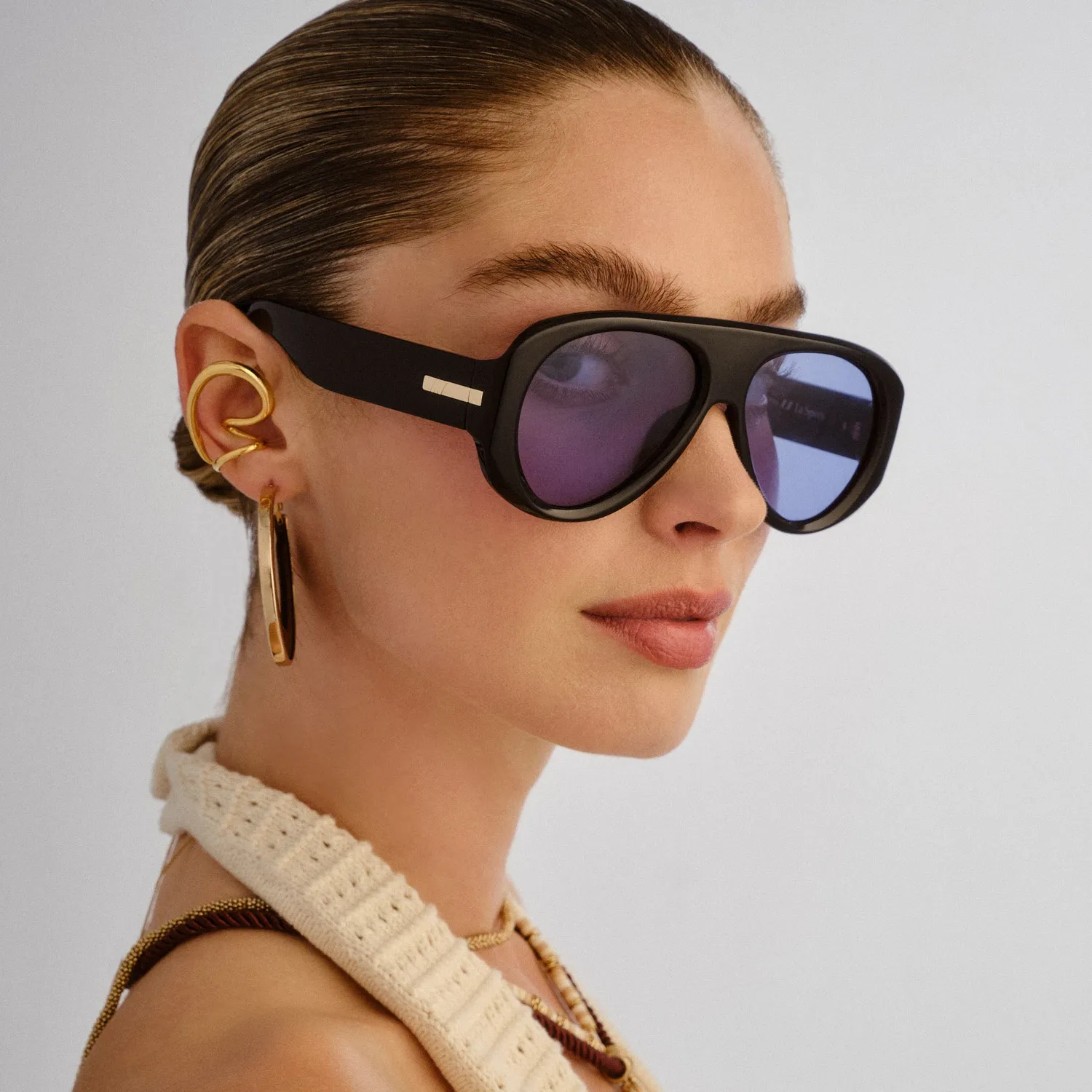 Le Specs Dream Boat occhiali aviator black blue mono