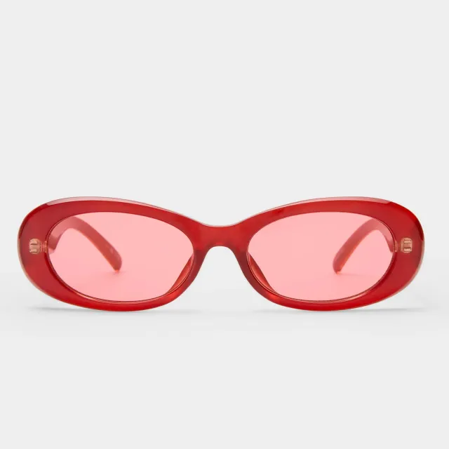 Le Specs Hey Ya occhiali da sole rosso perla calzata ampia