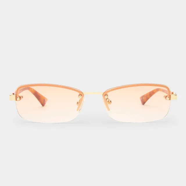 Le Specs Enigmatic occhiale da sole rettangolare tartarugato