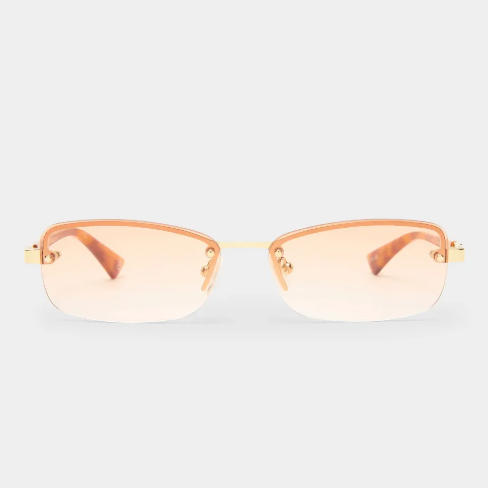 Le Specs Enigmatic occhiale da sole rettangolare tartarugato