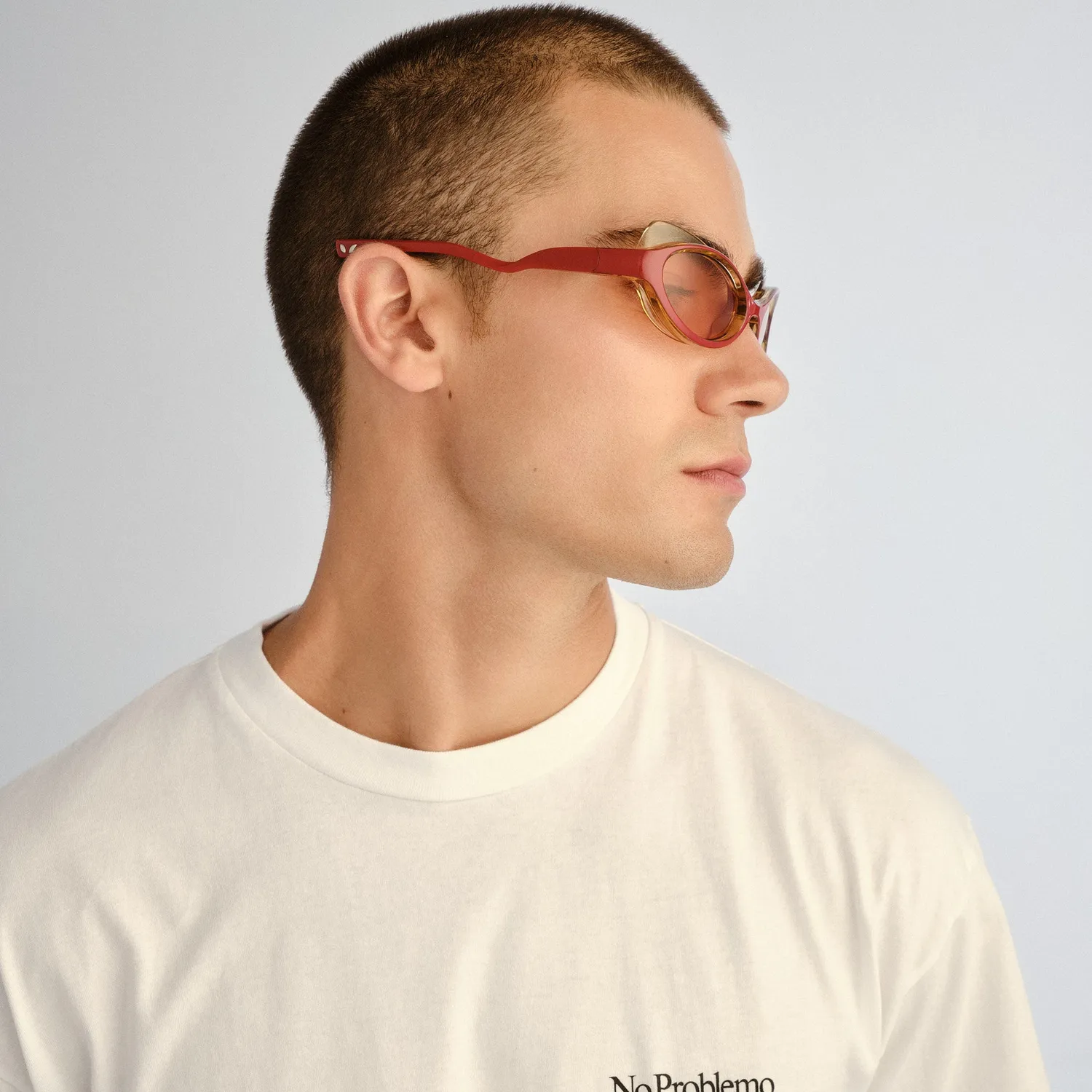 Le Specs Lyra occhiale da sole bright red lente gialla