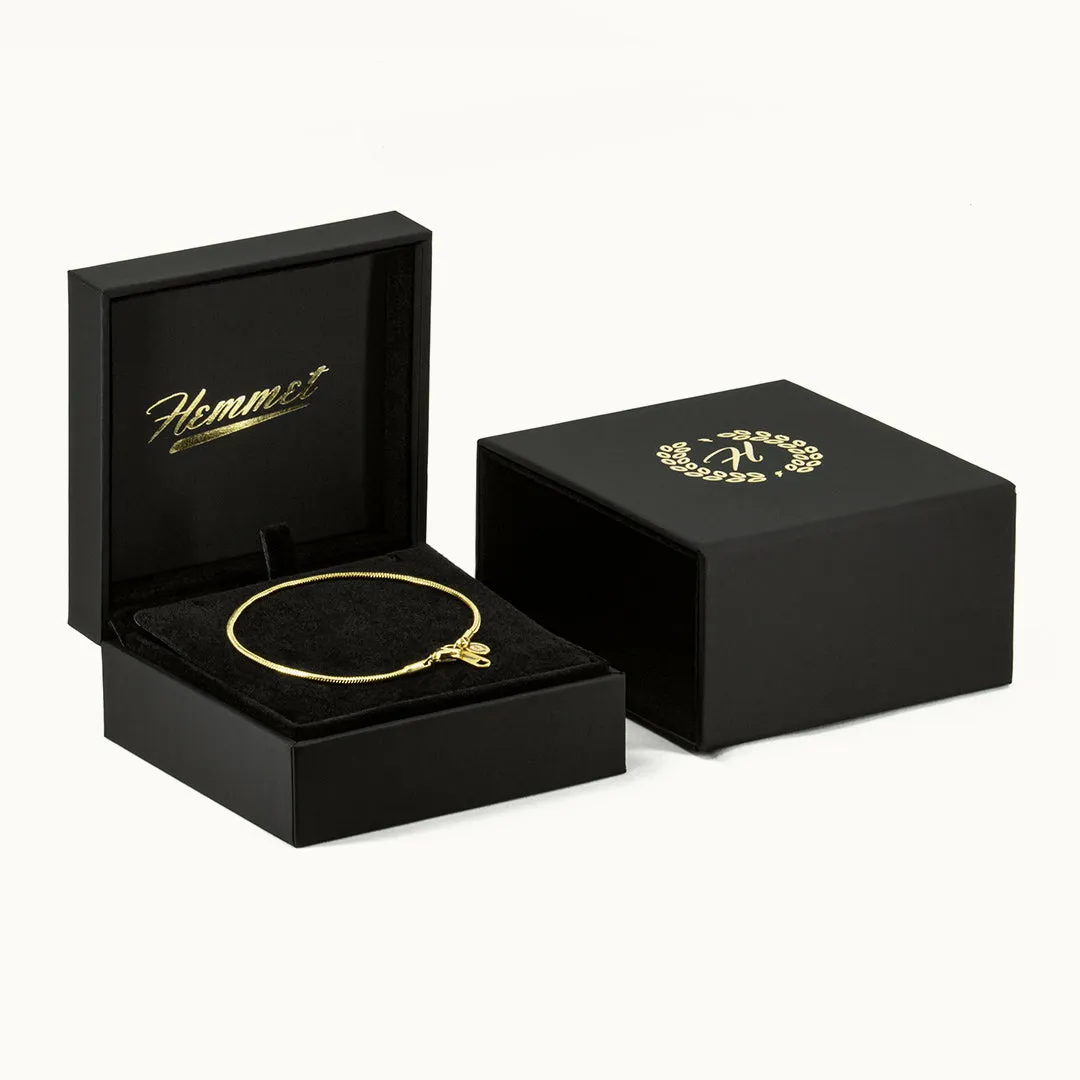 Hemmet Principle Snake Tail bracciale oro giallo 18 cm