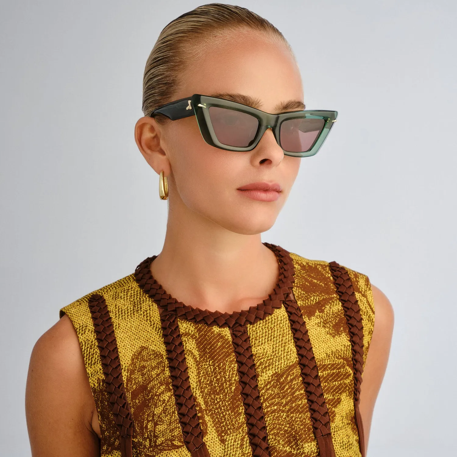 Le Specs Luxe Lucia occhiale da sole verde cat-eye