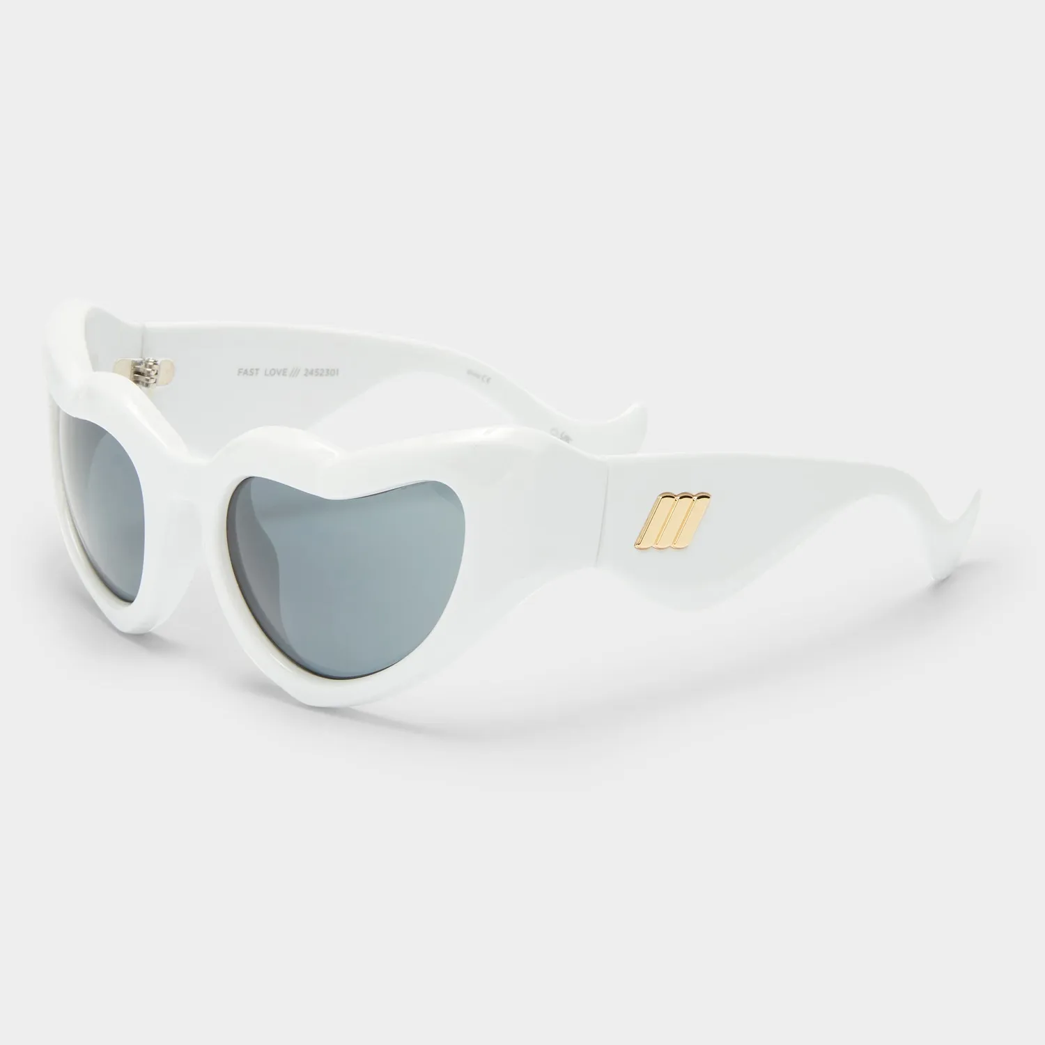 Le Specs Fast Love occhiale da sole bianco avvolgente