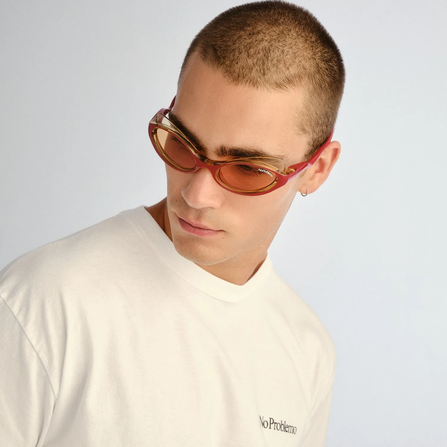 Le Specs Lyra occhiale da sole bright red lente gialla