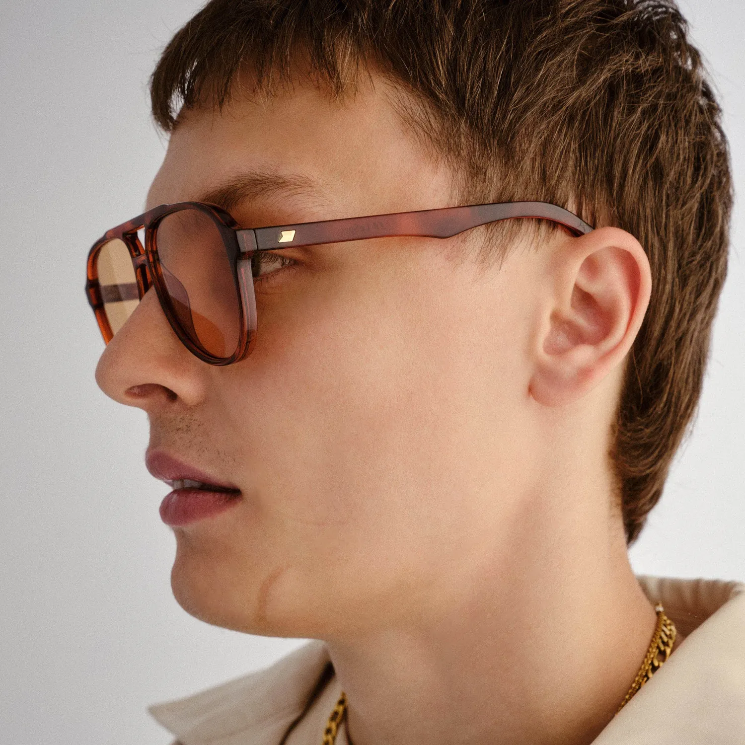 Le Specs Tragic Magic occhiale da sole tartarugato aviatore