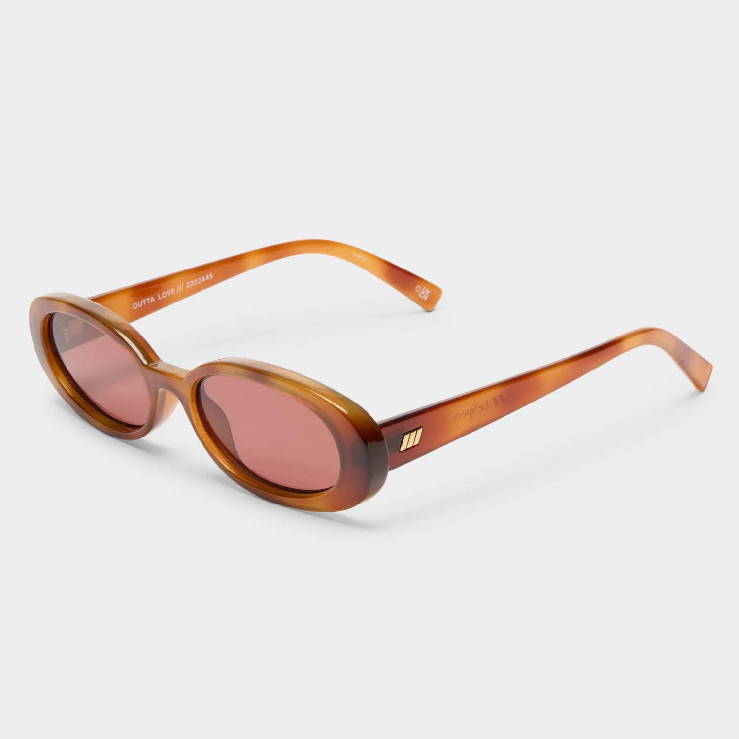 Le Specs Outta Love occhiali da sole ovali tartarugati rosa