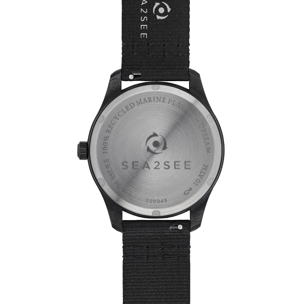 Sea2See Fiji 01 orologio 37 mm nero quadrante bianco