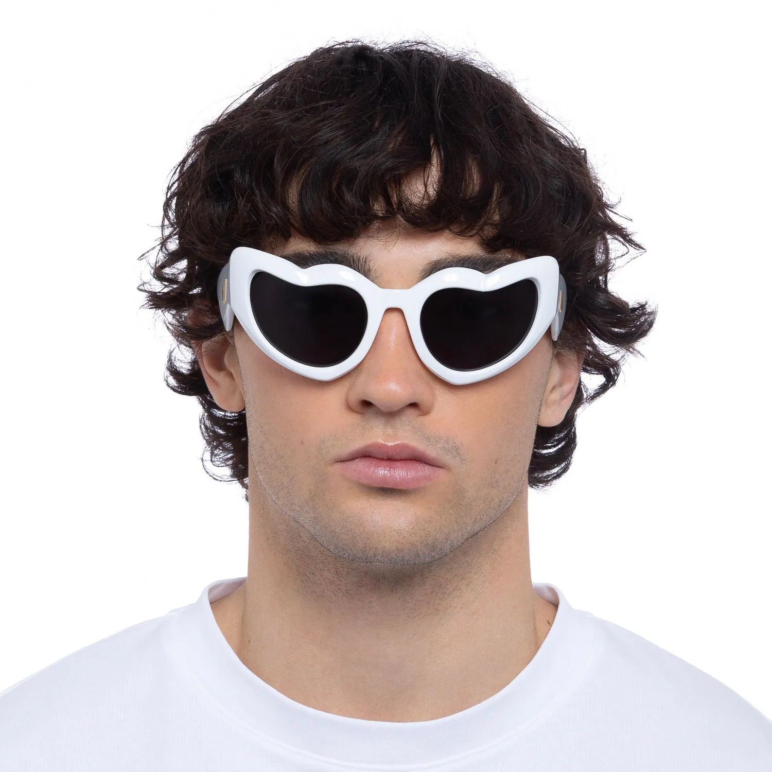 Le Specs Fast Love occhiale da sole bianco avvolgente