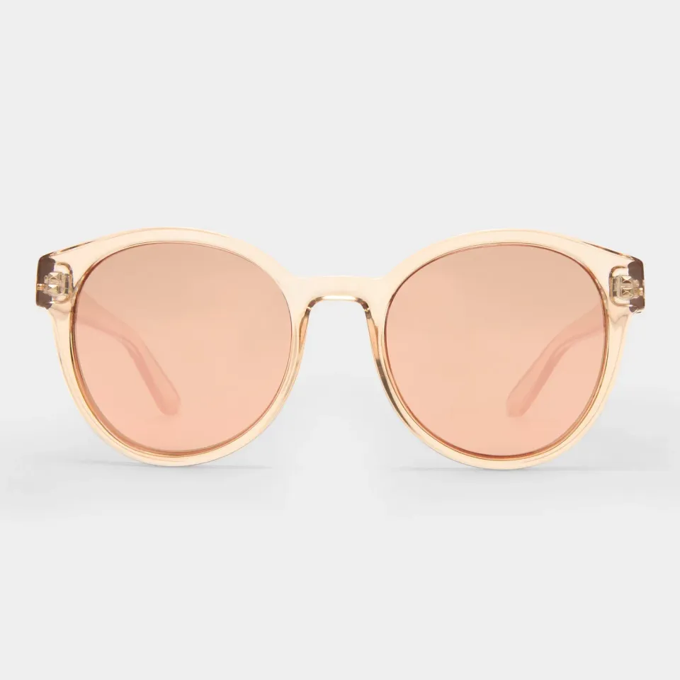 Le Specs Paramount occhiali da sole Tan lenti specchiate