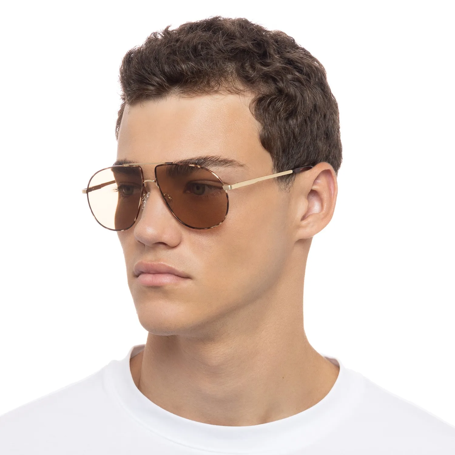 Le Specs Schmaltzy occhiali da sole oro aviatore