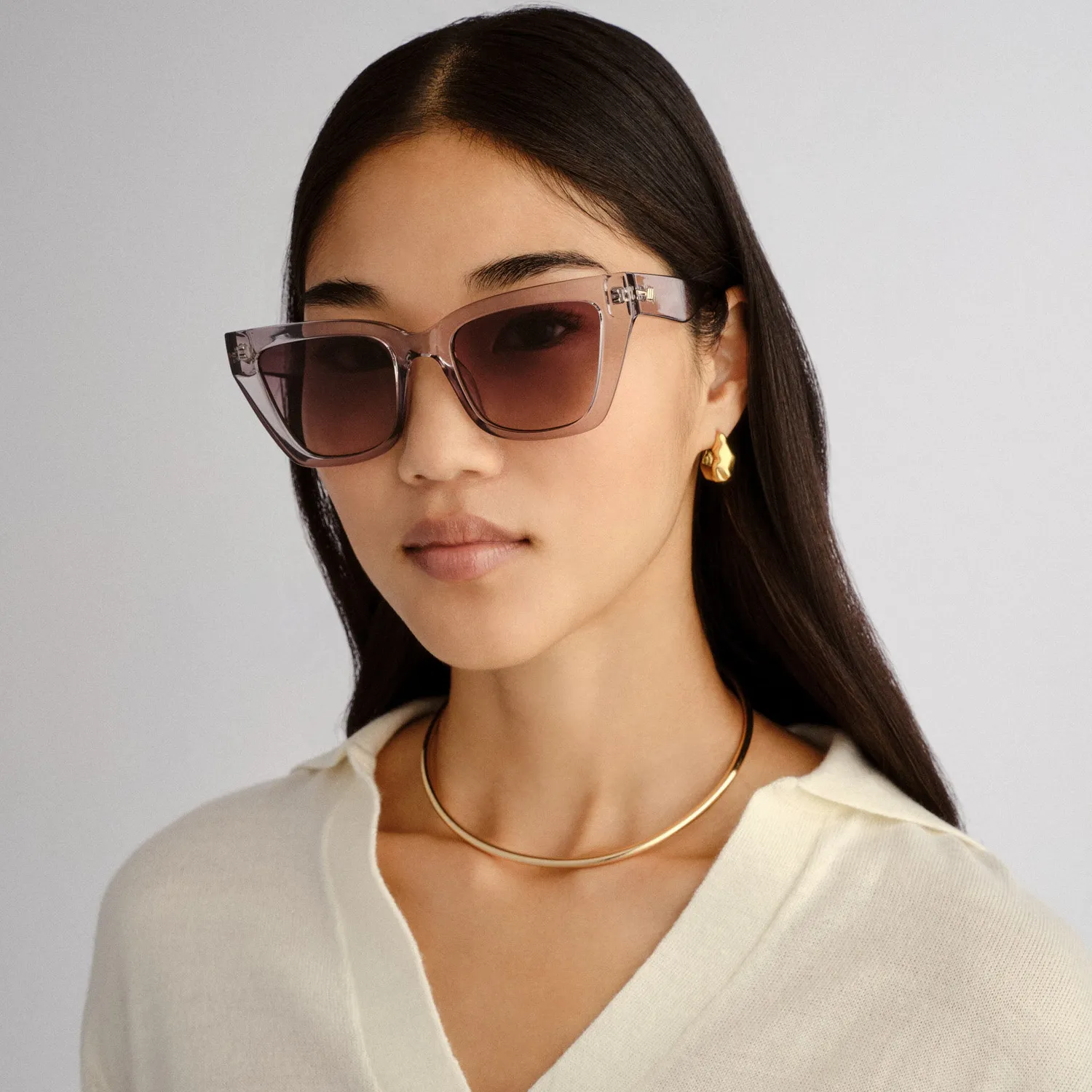 Le Specs Le Coeur occhiali sole cat-eye smoke khaki